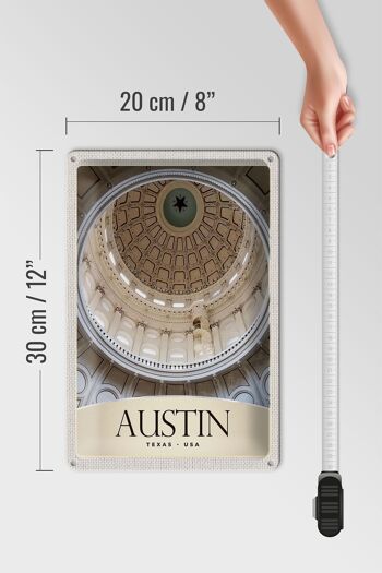 Panneau de voyage en étain, 20x30cm, Austin, Texas, états-unis, Architecture américaine 4