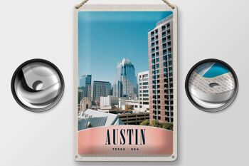 Panneau de voyage en étain, 20x30cm, Austin Texas America, bâtiment de grande hauteur 2
