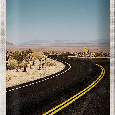 Targa in metallo da viaggio 20x30 cm California America Beach Street Desert