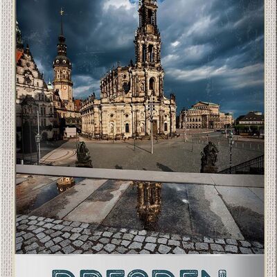 Cartel de chapa Travel 20x30cm Dresden Alemania Arquitectura Ciudad