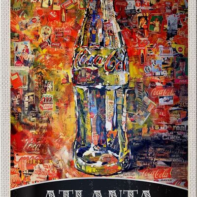 Cartel de chapa Viaje 20x30cm Antlanta America Pintura
