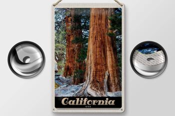 Signe en étain voyage 20x30cm, arbres forestiers naturels de californie et d'amérique 2