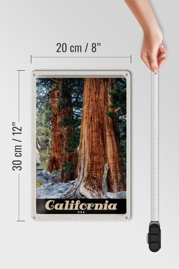 Signe en étain voyage 20x30cm, arbres forestiers naturels de californie et d'amérique 4