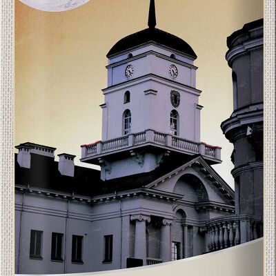 Cartel de chapa de viaje, 20x30cm, Bielorrusia, arquitectura, edificio, vacaciones