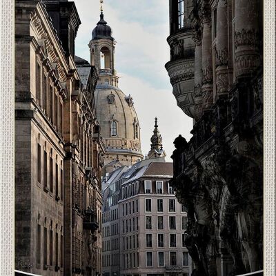 Panneau en étain voyage 20x30cm, architecture de Dresde, Allemagne