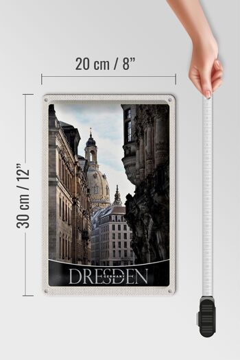 Panneau en étain voyage 20x30cm, architecture de Dresde, Allemagne 4