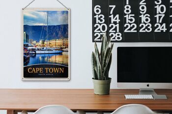 Panneau de voyage en étain, 20x30cm, Cape Town, afrique du sud, yacht, montagnes, mer 3