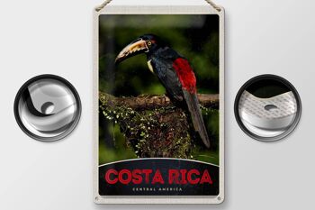 Signe en étain voyage 20x30cm, Costa Rica, amérique centrale, oiseau Nature 2