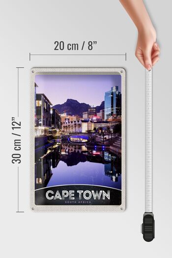 Signe en étain voyage 20x30cm, Cape Town afrique du sud, vacances de luxe 4