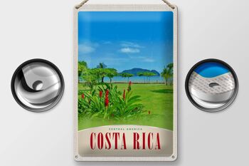 Signe en étain voyage 20x30cm, Costa Rica, amérique centrale, plage, mer 2