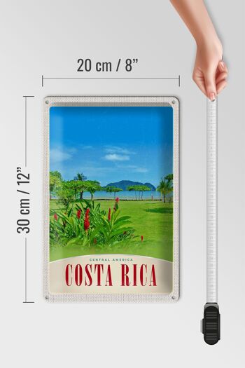 Signe en étain voyage 20x30cm, Costa Rica, amérique centrale, plage, mer 4