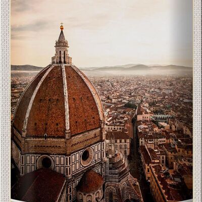 Cartel de chapa de viaje, 20x30cm, Florencia, Italia, Europa, ciudad, iglesia