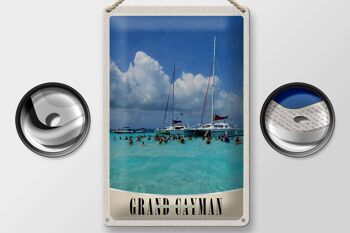 Panneau de voyage en étain, 20x30cm, grand Cayman Island America Yacht 2