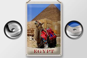 Signe en étain voyage 20x30cm, egypte, afrique, chameau, désert, vacances 2