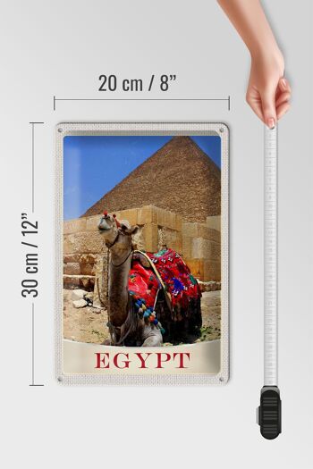 Signe en étain voyage 20x30cm, egypte, afrique, chameau, désert, vacances 4