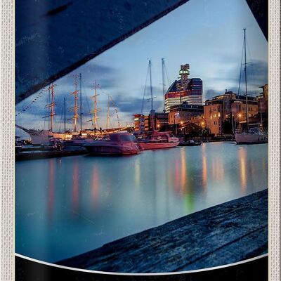 Cartel de chapa de viaje, 20x30cm, Suecia, Gotemburgo, Europa, barco marítimo