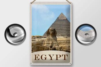 Signe en étain voyage 20x30cm, pyramide d'egypte et d'afrique, vacances dans le désert 2