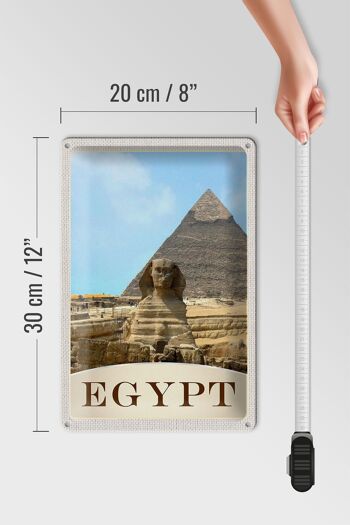 Signe en étain voyage 20x30cm, pyramide d'egypte et d'afrique, vacances dans le désert 4