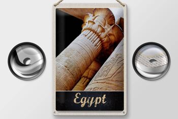Signe en étain voyage 20x30cm, symboles pyramide d'egypte et d'afrique, vacances 2