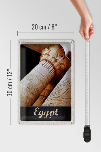 Signe en étain voyage 20x30cm, symboles pyramide d'egypte et d'afrique, vacances 4