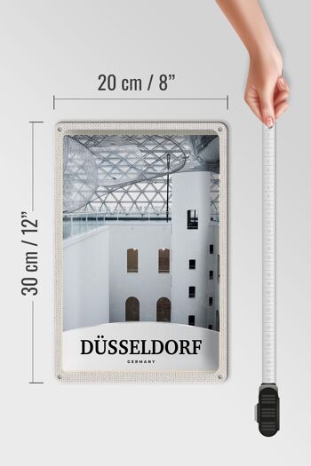 Panneau en étain voyage 20x30cm, Düsseldorf, Allemagne, Architecture 4