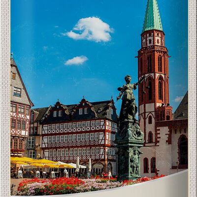 Blechschild Reise 20x30cm Frankfurt Deutschland Altstadt Urlaub