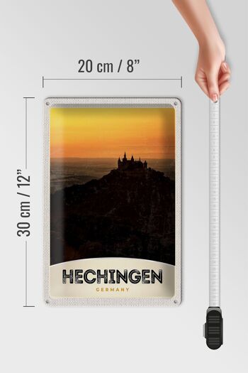 Plaque en tôle voyage 20x30cm Château de Hechingen Hohenzoller vacances 4