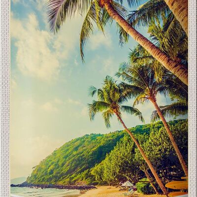Cartel de chapa de viaje, 20x30cm, Hawaii, EE. UU., América, isla, playa, mar