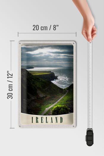 Signe en étain voyage 20x30cm, irlande, Europe, prairie, montagnes, mer, Nature 4