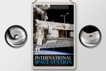 Panneau en étain voyage 20x30cm, Station spatiale internationale 2