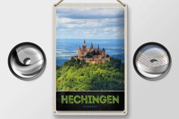 Plaque en tôle voyage 20x30cm Hechingen vue château de Hohenzollener 2