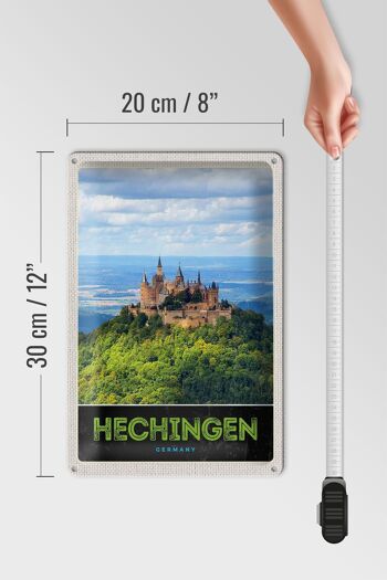 Plaque en tôle voyage 20x30cm Hechingen vue château de Hohenzollener 4