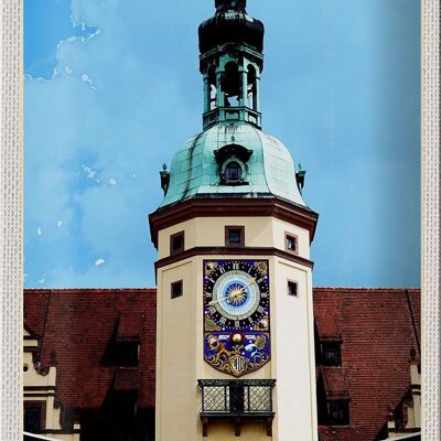 Targa in metallo da viaggio 20x30 cm Tour della città della chiesa di Lipsia Germania