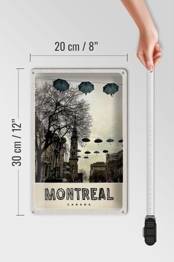 Signe en étain voyage 20x30cm, parapluie de montréal Canada Europe 4