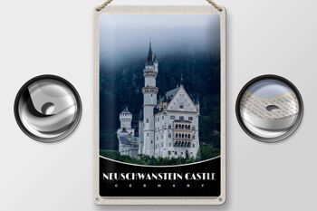 Plaque en tôle voyage 20x30cm Château de Neuschwanstein Marienbrücke 2