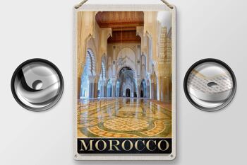 Signe en étain voyage 20x30cm, maroc afrique médina mosquée vacances 2