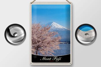 Panneau de voyage en étain, 20x30cm, Mont Fuji, japon, asie, arbre de montagnes 2