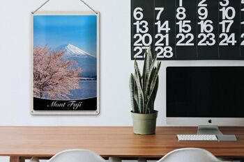 Panneau de voyage en étain, 20x30cm, Mont Fuji, japon, asie, arbre de montagnes 3