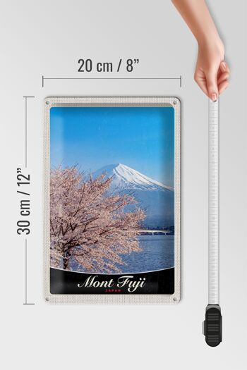 Panneau de voyage en étain, 20x30cm, Mont Fuji, japon, asie, arbre de montagnes 4