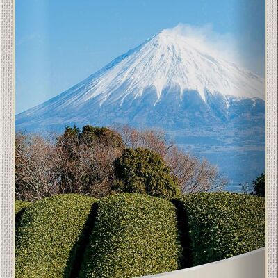 Targa in metallo da viaggio 20x30 cm Monte Fuji Giappone Asia Montagne Natura