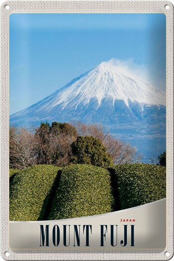 Signe en étain voyage 20x30cm, Mont Fuji, japon, asie, montagnes, Nature 1