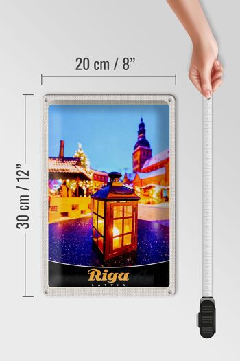 Lanterne de noël en signe d'étain de voyage, 20x30cm, Riga, lettonie 4