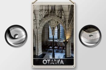 Signe en étain voyage 20x30cm, Sculpture intérieure d'église d'Ottawa Canada 2
