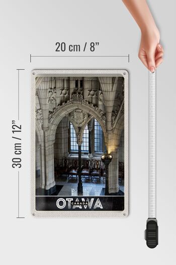 Signe en étain voyage 20x30cm, Sculpture intérieure d'église d'Ottawa Canada 4