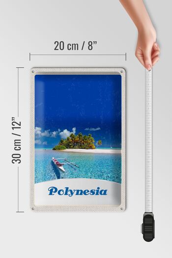Plaque en tôle voyage 20x30cm Polynésie île de rêve Australie bateau 4