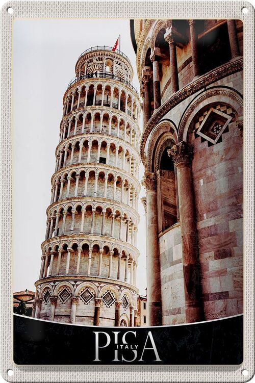Blechschild Reise 20x30cm Pisa Schiefer Turm Urlaub Architektur
