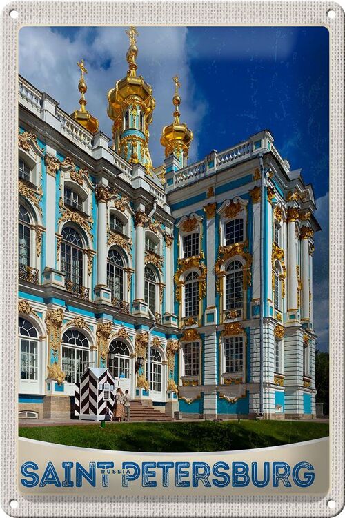 Blechschild Reise 20x30cm Saint Petersburg Russland Architektur