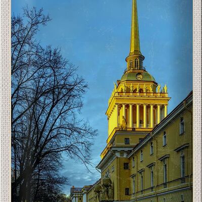 Cartel de chapa Travel 20x30cm Arquitectura de la iglesia de San Petersburgo