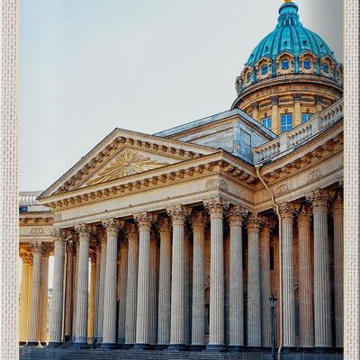 Targa in metallo da viaggio 20x30 cm Chiesa di San Pietroburgo Russia