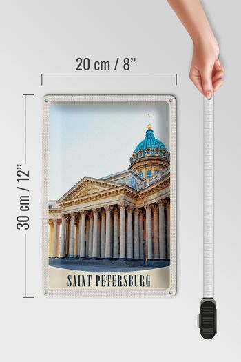 Panneau de voyage en étain, 20x30cm, église de saint-pétersbourg, russie 4